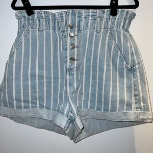 high waisted jean shorts